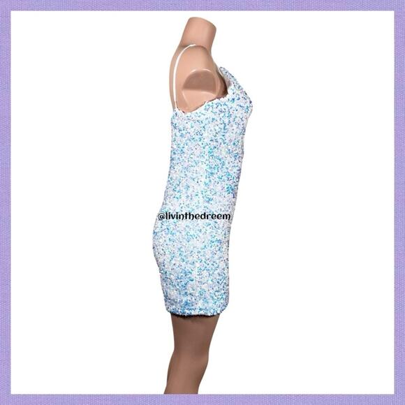 Windsor Store Angie Iridescent Sequin Dress SZ L $69 - Picture 11 of 14
